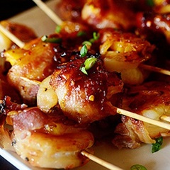 Tôm xiên dứa nướng thơm phức