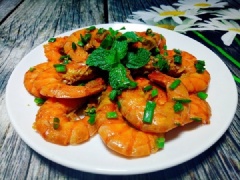 Tôm rim nước dừa tươi