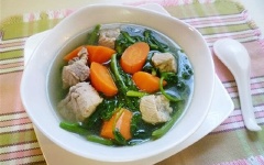 Canh cải xoong nấu sườn