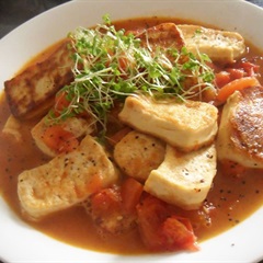 Đậu hũ trắng sốt cà chua