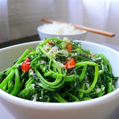 Cải xoong xào tỏi