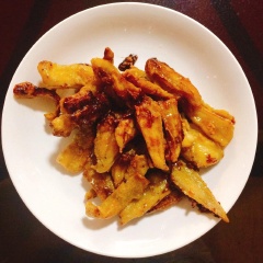 Sụn gà chiên giòn lắc mắm tỏi