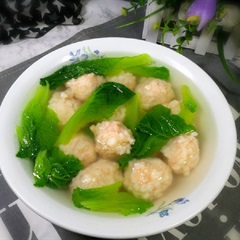 Canh cải tôm viên