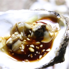 Hàu sống sốt nước tương tỏi