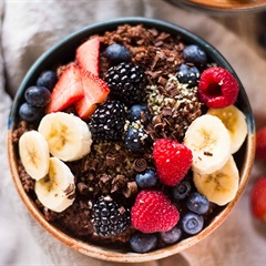 Cơm diêm mạch chocolate bữa sáng