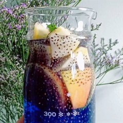 Detox hoa đậu biếc và hạt chia