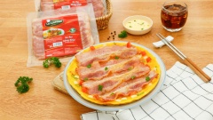 Trứng chiên phô mai ba rọi xông khói