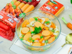 Súp nui xúc xích rau củ