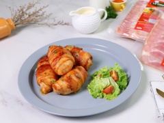 Ba Rọi Xông Khói Cuộn Ức Gà Sốt Kem